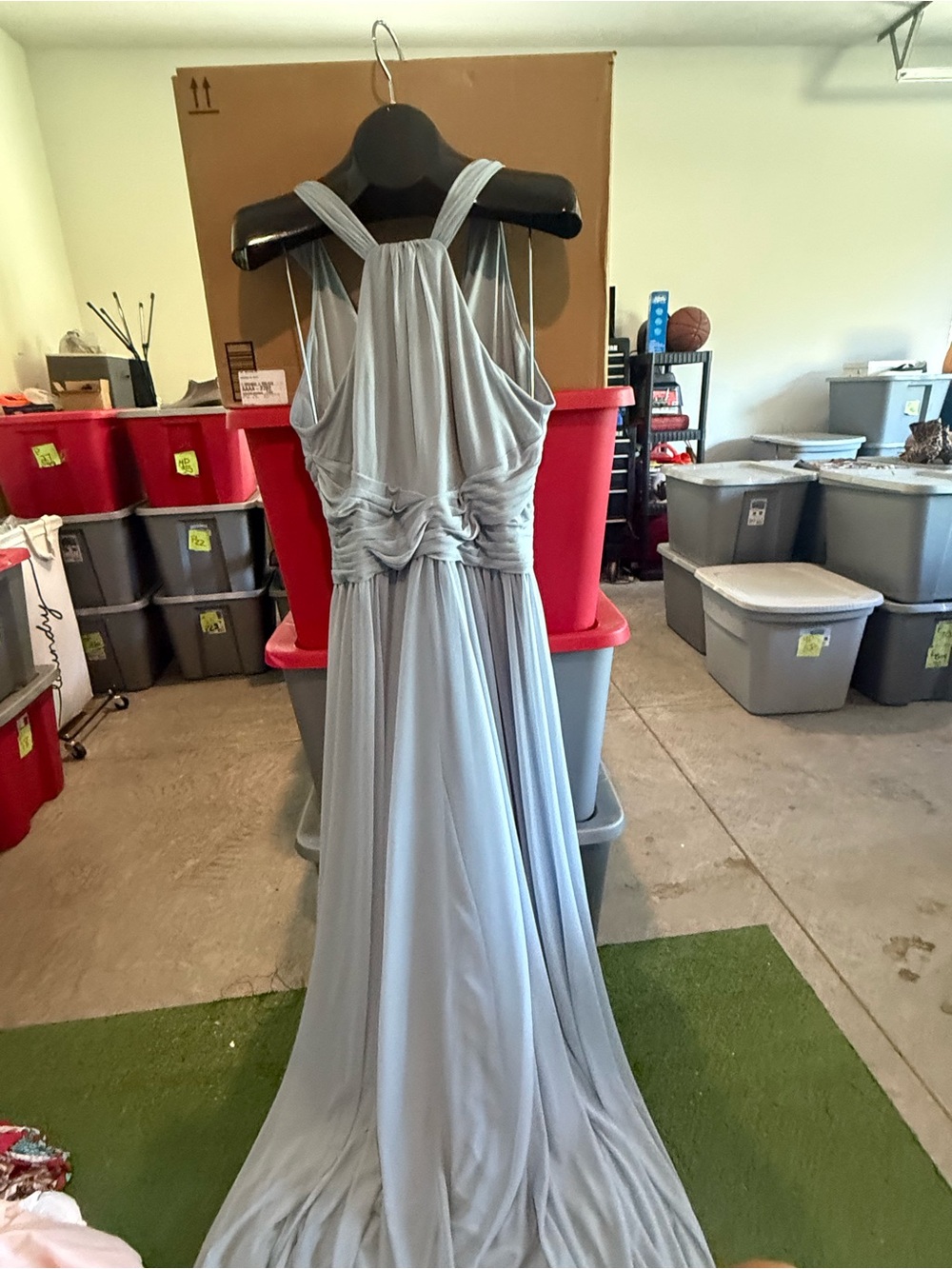 Elegant Light Blue Convertible Halter Evening Dress p72